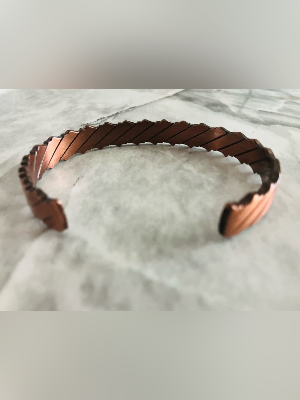 Copper Magnetic Torque Cuff Bracelet for Men - Picture 2 of 3